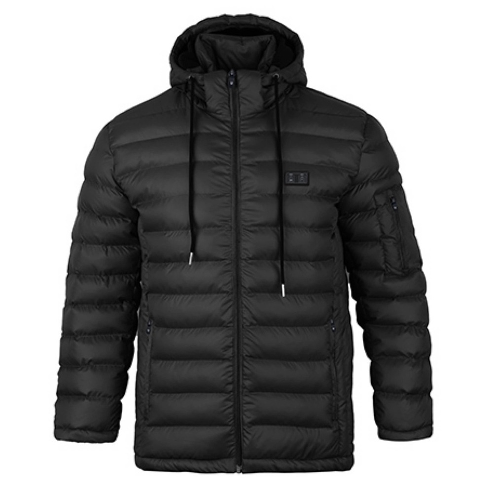 HELIOS • Black Noir The Heated Coat Puffuto Jacket